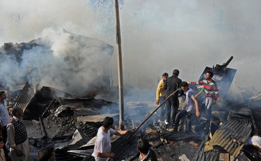 Пожар в Индии. Уничтожено 20 домов, жертв нет