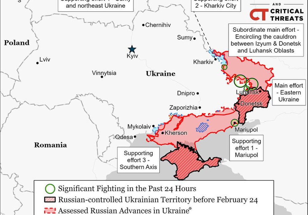 Главные тенденции за 16 мая по Украине от ISW