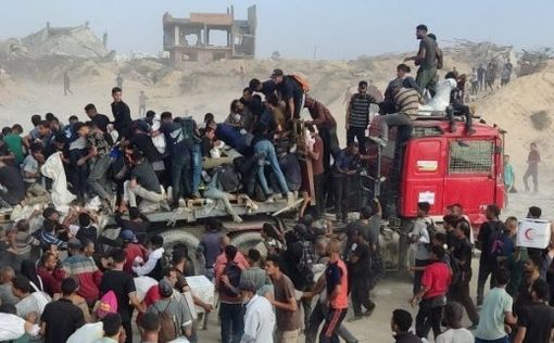 Колонна с продовольствием из Катара и ОАЭ была разграблена после въезда в Газу