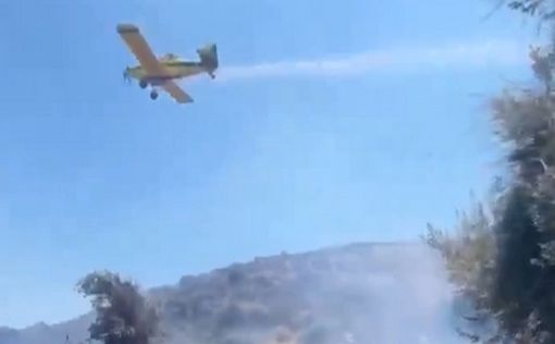 На тушении пожаров на горе Мерон заняты 4 пожарные бригады и 6  самолетов