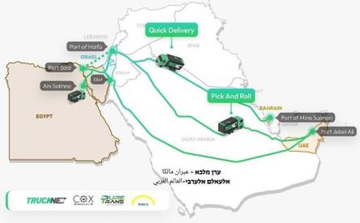 Из Иордании в сторону израильской границы движется колонна грузовиков