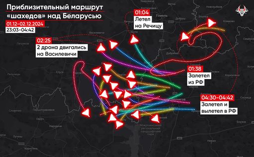 Десятки российских дронов "заблудились" в Беларуси