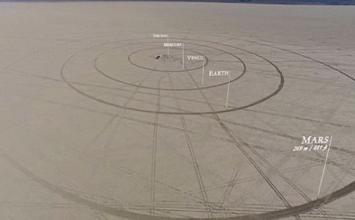 В Неваде построили гигантскую модель Солнечной системы