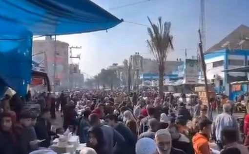Рынок лагеря беженцев Джабалия на севере Газы: видео