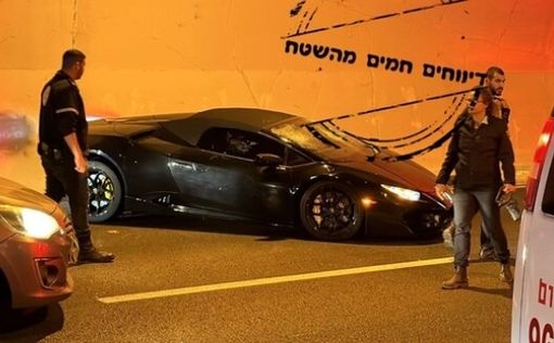 Lamborghini расстреляли на фейковом блок-посту полиции на шоссе №6 | Фото: полиция Израиля