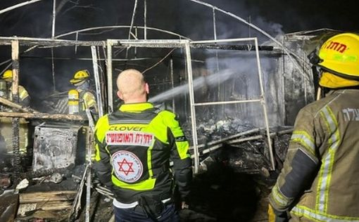 Мужчина погиб в сгоревшем трейлере в Герцлии | Фото: MADA