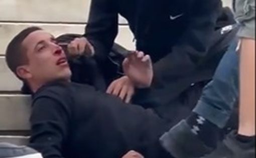 Израильские болельщики Маккаби Тель-Авив в Греции  немножко проучили антисемита